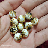 Meenakari Pearl Beads 10 Pcs