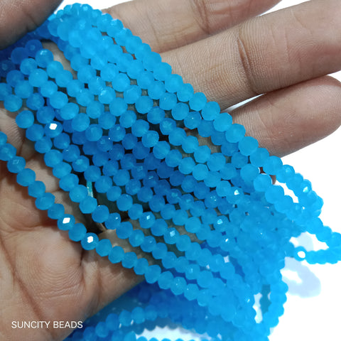 Sea Blue 4mm Crystal Beads 1200 Beads