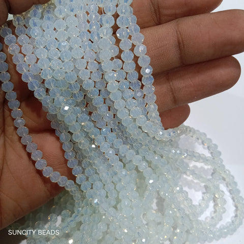 Transparent White 4mm Crystal Beads 1200 Beads