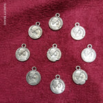 Coin Silver Metal oxidized Charms 60pcs