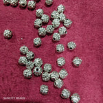 Cylinder 8mm Silver Metal Oxidized Beads 60pcs