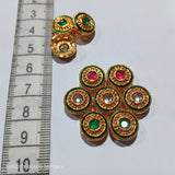 Kundan Brooch Round 10pcs