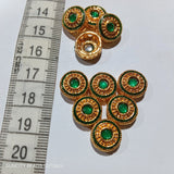 Kundan Brooch Round 10pcs