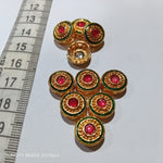 Kundan Brooch Round 10pcs