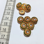 Kundan Brooch Round 10pcs