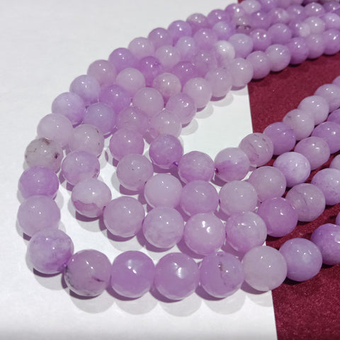 10mm Agate Beads Purple shaded 37 pcs