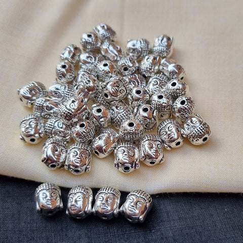 Silver Oxidize Metal Beads 37 Pcs