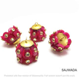 Kundan Jhumka Base 1 Pair