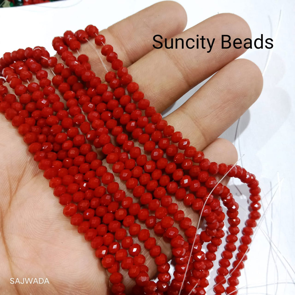 Red Crystal Bead Set - 24 count - Small