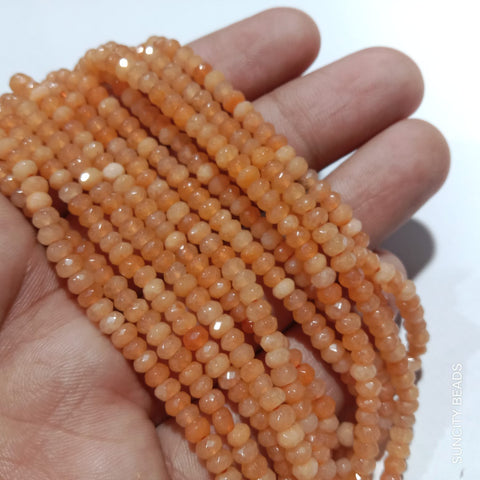 Shaded Orange 4mm Tier Agate Beads 100pcs