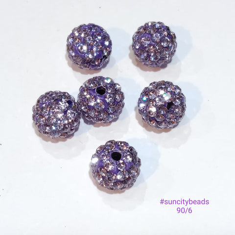 Pove Beads | 10mm Purple Stone Beads 6pcs