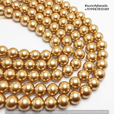 High Quality Sea Golden Metalick Pearl Beads