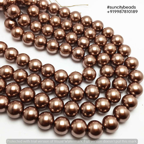 High Quality Copper Brown Metalick Pearl Beads