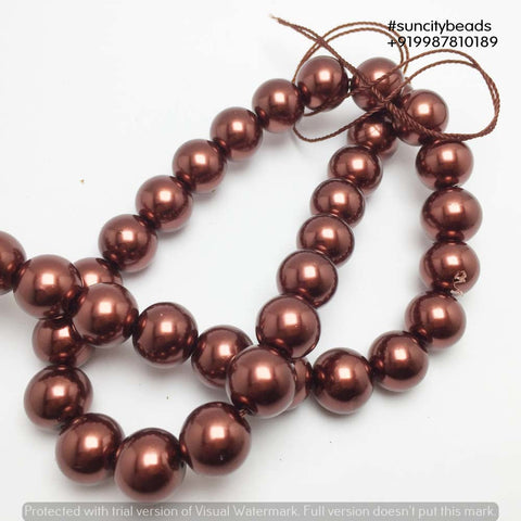 High Quality Maroon Matelick Pearl Beads